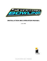it SILVER STRIKE BOWLING Installation And Operation Manual preview