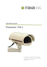 Preview for 1 page of itaia Photometer FM-4 Operating Manual