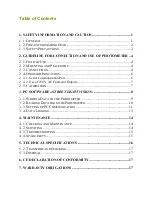 Preview for 3 page of itaia Photometer FM-4 Operating Manual