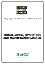 ItalCil Wine CHILLER BR-4C Installation, Operating And Maintenance Manual preview