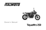 ITALMOTO Tiquattro 250 Owner'S Manual предпросмотр