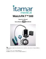 Preview for 1 page of Itamar Medical WatchPAT 300 Operation Manual