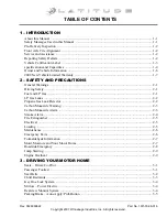 Preview for 1 page of Itasca latitude 37G Manual