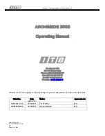 ITB ARCHIMEDE 3000 Operating Manual предпросмотр