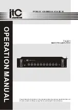 Preview for 1 page of ITC Audio T-6201 Operation Manual