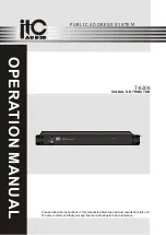 Preview for 1 page of ITC Audio T-6208 Operation Manual