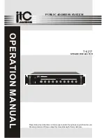 Preview for 1 page of ITC Audio T-6217 Operation Manual