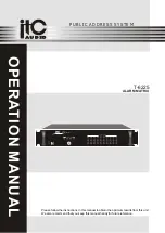 ITC Audio T-6225 Operation Manual preview