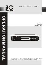 Preview for 1 page of ITC Audio T-6228 Operation Manual