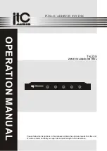 ITC Audio T-6239 Operation Manual preview