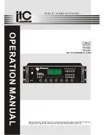 ITC Audio T-6601 Operation Manual preview