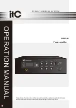 ITC SFB120 Operation Manual preview