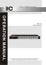 Preview for 1 page of ITC T-1S01 Operation Manual