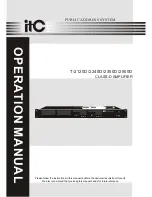 ITC T-2120D Operation Manual preview