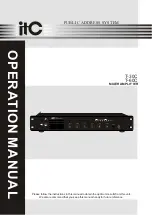 ITC T-30C Operation Manual preview