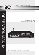 Preview for 1 page of ITC T-4120UC Operation Manual