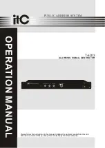 ITC T-6203 Operation Manual preview