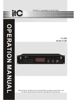 ITC T-6204 Operation Manual preview