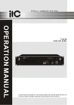 ITC T-6220 Operation Manual предпросмотр