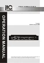 Preview for 1 page of ITC T-6231 Operation Manual