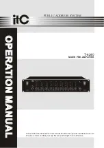 ITC T-6240 Operation Manual предпросмотр