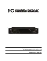 Preview for 1 page of ITC TA-H10 PRECISION SERIES Owner'S Manual