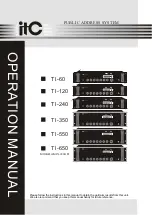 Preview for 1 page of ITC TI-120 Operation Manual