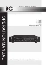 ITC TI-1206S Operation Manual preview