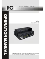 Предварительный просмотр 1 страницы ITC TQ-40 Operation Manual