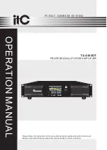 Preview for 1 page of ITC TS-4500DT Operation Manual