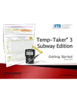 Preview for 1 page of ITD Food Safety Inc. Temp-Taker 3 Subway Edition Getting Started