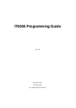 Preview for 1 page of ITE IT6506 Programming Manual