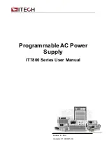 Preview for 1 page of ITech IT7800 Series User Manual