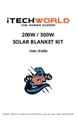 Предварительный просмотр 1 страницы iTechworld SOLAR BLANKET 200W User Manual