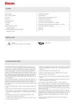 Preview for 2 page of ITEM LRE 8 D25 ZU 80 R50 Notes On Use And Installation