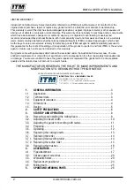 Предварительный просмотр 2 страницы Itm BM18 Operator'S Manual