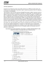 Предварительный просмотр 2 страницы Itm BM18A Operator'S Manual