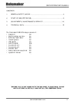 Preview for 3 page of Itm Holemaker HMP45 Operator'S Manual