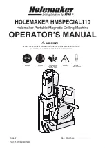 Предварительный просмотр 1 страницы Itm HOLEMAKER HMSPECIAL 110 Operator'S Manual