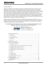 Предварительный просмотр 2 страницы Itm HOLEMAKER HMSPECIAL 110 Operator'S Manual