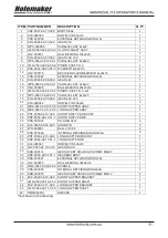 Предварительный просмотр 31 страницы Itm HOLEMAKER HMSPECIAL 110 Operator'S Manual