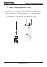 Предварительный просмотр 12 страницы Itm HOLEMAKER HMSPECIAL 60 Operator'S Manual