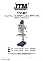 Itm TGD400 Operator'S Manual предпросмотр