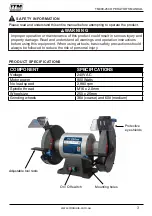 Preview for 3 page of Itm TM400-250 Operator'S Manual