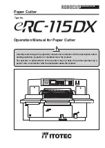 Itotec ROBOCUT eRC-1150DX Operation Manual preview