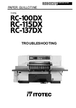 Itotec Robocut RC-100DX Troubleshooting Manual preview