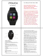 Preview for 1 page of iTOUCH 3260 User Manual