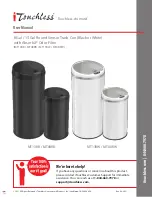 Itouchless Touchless Trash Can MT08RB User Manual preview