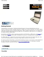 Preview for 1 page of Itronix GoBook II Getting Started