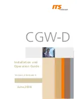 ITS Telecom CGW-D Installation And Operation Manual предпросмотр